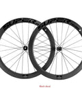 High-Performance 50mm Carbon Fiber Disc Brake Wheelset For Road Bikes, 700c Clincher With UD Matte Finish And Black Decals