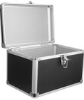 Handheld Aluminum Tool Box With Lightweight, Impact-Resistant Build open to show interior storage space