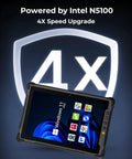 Built Like A Tank Rugged Tablet Running Windows 11 Pro with Intel N5100, 10.1 inch screen, 4X speed upgrade.