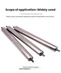 Top Shelf Stainless Steel Conveyor Roller Idler For Fence Mower And Diy Builds Solid 950x990x38mm showing three metal rollers for industrial use.