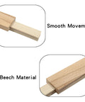 Built Like a Tank Heavy Duty Wooden Drawer Slides Six Piece Pro Grade Hardware Kit for Dead Smooth Cabinet Glide No Sweat Custom Cutting American DIY Fixers showing beech material and smooth movement.