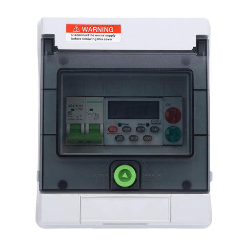 Outdoor Distribution Box With IP66 PVC PA66 Housing And Weatherproof Digital Timer featuring real-time display