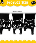 Black Cat Over The Door Hanger Set With Three Kittens And Six Paw Hooks Metal Coat Rack dimensions labeled in cm/inch