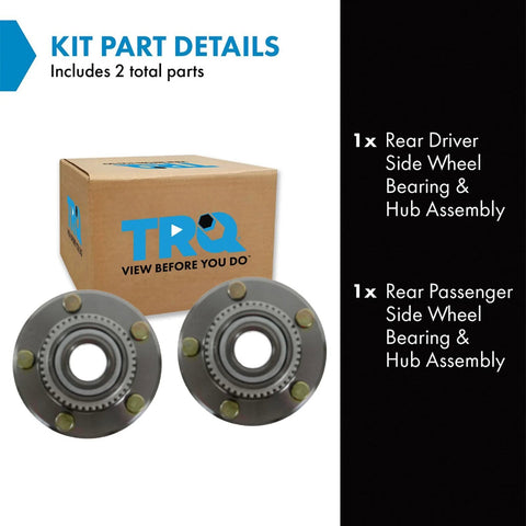 Two Piece Rear Wheel Bearing And Hub Assembly Set For Mitsubishi Lancer 2004-2006 And Outlander 2003-2006, shown with packaging