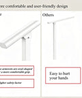 Comparison of Sturdy Outdoor And Indoor Stair Handrail Kit For 1 To 2 Steps with another handrail; highlights comfort and safety