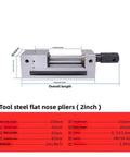 Manual Flat Right Angle Vise For Woodworking And Metalworking With Versatile Clamping And A V Shaped Holder For Square And Round Materials