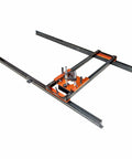 Ultimate Slab Flattening Router Sled with 3-Axis Gantry Jig and 3.5 Inch Router Lift, premium aluminum build, front view