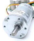Cool 37Mm Dc Reduction Gear Motor With High Torque For Robotics And Automation Projects That Runs Smoothly On 12 Or 24 Volts And Does Both Clockwise And Counter Clockwise Spins Super Efficiently, showing motor housing.