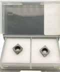 PCD Lathe Turning Inserts CCGT09T302 for Aluminum and Copper, Silver, 2 Pieces, in Plastic Case for Precision Machining