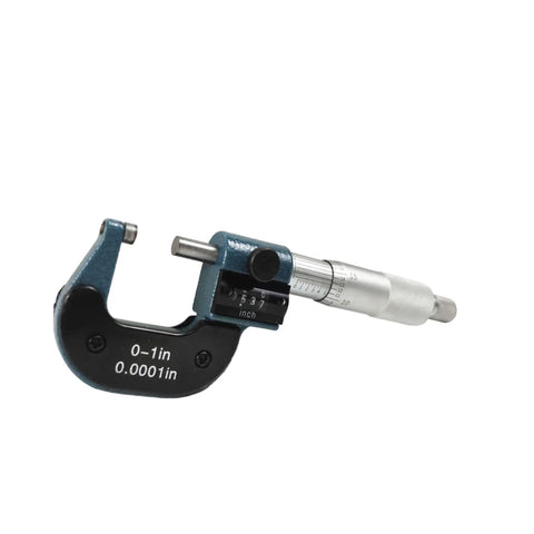 One Inch Outside Micrometer With Carbide Tips And Digit Counter Precision 0.0001 Inch Range From Zero To One Inch With 0.001 Inch Reading