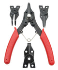 4 In 1 Snap Ring Pliers Set For Removing Retaining Clips Circlips And Snap Rings With Internal External Jaws, 5 Inch Handle, shown with tips