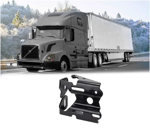 Heavy Duty Bumper Mounting Bracket For Volvo VNL Trucks 2000 To 2024 Black Powder Coat Replacement Part Replaces OEM 20470356 21111500 82713471 82721541 82722748 Ready To Install with Volvo truck background