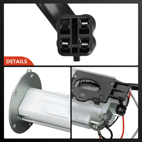 Electric Fuel Pump Module Assembly For Kawasaki Vulcan 1700 2009 To 2022, detailed views of connector and assembly.