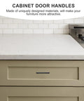 Matte Black Zinc Alloy Cabinet Pulls And Furniture Handles 1 Pair For Wardrobe And Kitchen Cabinets Cupboard Drawer Knobs