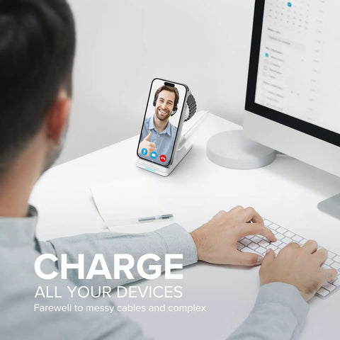 3 In 1 Fast Wireless Charger Station For iPhone 17 16 15 14 13 12 11 Pro Max Plus Air X XS XR SE AirPods And Apple Watch Ultra Series