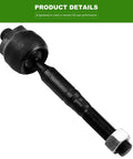 4 Piece Front Suspension Kit With Inner And Outer Tie Rod Ends For Toyota Sequoia 2003-2007 And Toyota Tundra 2003-2006 Bolt On Replacement Steering Components For A Smooth Do It Yourself Install, black steel tie rod end