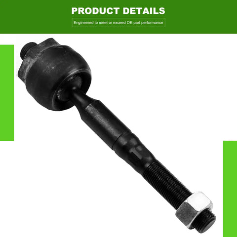 4 Piece Front Suspension Kit With Inner And Outer Tie Rod Ends For Toyota Sequoia 2003-2007 And Toyota Tundra 2003-2006 Bolt On Replacement Steering Components For A Smooth Do It Yourself Install, black steel tie rod end
