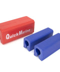 Transom Saver For Boats With Single Ram Outboard Motors And Two Piece Trailering Motor Locks In Rubber EPDM Red Keeps Transom Safe And Aligned