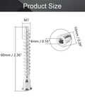 Confirmat Screws 7x60mm Self Drilling Inner Hex Carbon Steel dimensions illustration with size details