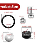 Detailed view of Billet Quick Release Bumper Trunk Fastener Kit components showing size measurements and materials.