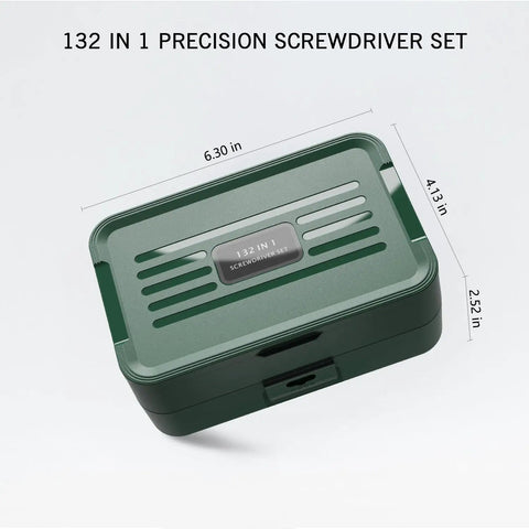 132 In 1 Mini Precision Screwdriver Set With Color Coded Bits Magnetic Tool Kit Built In Magnetizer Storage Case in closed position