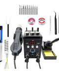 2 In 1 Digital Soldering Station With Hot Air Gun For SMD BGA Rework Desoldering And Welding Repair Tools Pro Grade 760W Kit6