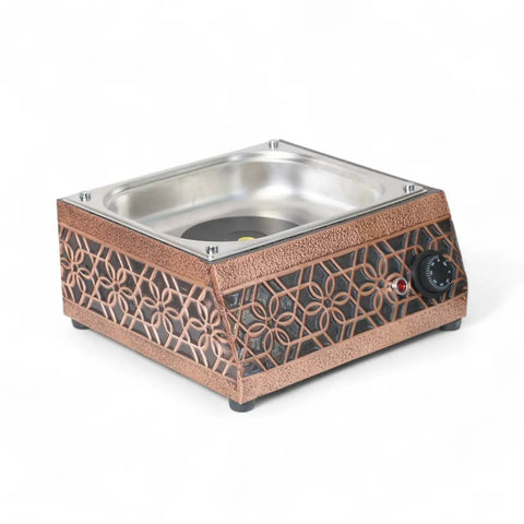 Handcrafted Copper Sand Coffee Maker with five pots, 1000W stainless steel electric brewer for Turkish coffee and tea.