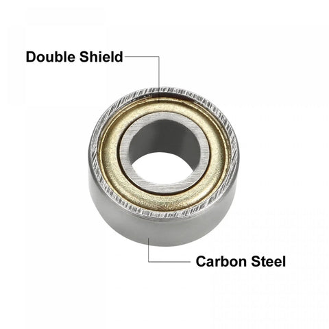 20 Pieces 684ZZ Deep Groove Ball Bearings With 10 Round Shaft Rods Pro Grade Carbon Steel Build, showing double shield design
