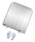 Stainless Steel Fireplace Heat Deflector With Adjustable Feet For Wood Burning Fireplaces, Easy Install Back Panel Backplate, 16 Gauge Durability Built To Last, Boosts Warmth And Protection, Includes Protective Gloves For Safe Setup