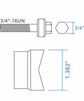 Diagram of Beefy Heavy Duty Manual Knockout Punch Kit For Metal Sheets And Conduit Boxes 1 Inch Hole Punch And Die Set Specifications