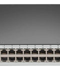 Built Tough 16 Port KVM Over IP Switch With Dual AC Power And TAA Compliance ports and connections on a rear view chassis.