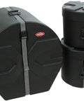 Badass 3 Piece Drum Case Bundle Delivering Rock Solid Rotomolded Armor For 18x22 Kick Bass Drum Floor Tom And Rack Tom with black shells.