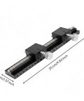 Pro Grade Linear Motion Dovetail Rail Stage Slide For Precise Alignment, 40x40 Table, 250mm Length, 25mm Travel, Dual 100mm Guides, 3kg Load, 0.06mm Parallelism, 210mm Stroke, Anodized Aluminum Body For Lightweight Rigidity, 25 cm stage slide