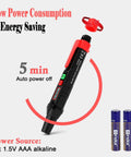 DIY Friendly Brake Fluid Moisture Tester Pen For DOT3 DOT4 DOT5.1, Must Have Garage Grade Vehicle Diagnostic Tool, Hydraulic Fluid Reader, Oil Moisture Meter For Quick, Accurate Brake Fluid Status. Low power, 2 AAA batteries