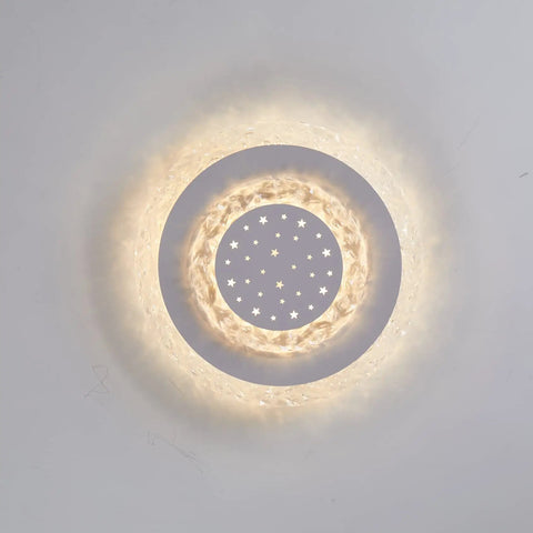 Illuminated Dimmable LED Ceiling Light With Remote Control Flush Mount Ring Fixture In Black Or White Aluminum