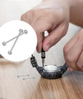 Repairing a watch with Two Pack Screw In Metal Watch Band Pins 0.98 X 0.15 Inch Replacement Link Rods for sturdy watch straps.
