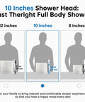 All Metal 10 Inch Rain Shower Head With 13 Inch Adjustable Brass Extension Arm, High Pressure Rainfall comparison chart