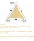 Right Triangle Shade Sail Canopy 12x12x17 installation guide with curve instructions for patio UV blocking HDPE fabric