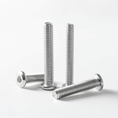 Flat Head Hex Socket Cap Screws Bolts Quarter Inch By Twenty Size, Three Quarter Inch Length, 304 Stainless Steel 18 8 Bright Finish