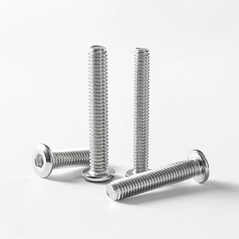 Flat Head Hex Socket Cap Screws Bolts M6x20mm 20 Pack In 304 Stainless Steel 18-8 Bright Finish Fully Threaded Hex Drive Hardware Set