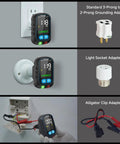 2 In 1 Circuit Breaker Finder With Non Contact Voltage Detection, GFCI Outlet Tester, LCD Display, And Circuit Tracer Kit in use