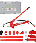 Heavy Duty 10 Ton Porta Power Kit With Hydraulic Pump And Ram Jack Repair Set For Auto Body Frame Work with tools and case