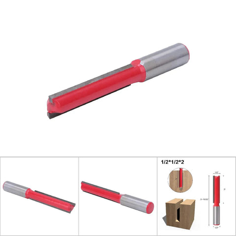 1/2 Inch Flush Trim Router Bit Sharpened High Hardness YG8 Alloy Blade For Smooth Woodworking Cuts On Solid Wood And Mdf With Durable Design, close-up view.