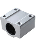 Two Pack Linear Bearing Slides SCS12UU 12mm Length For CNC Parts And 3D Printer Upgrades, Smooth Glide For Precision Machines, Beef Up Motion, Reliable Linear Rails For Accurate Runs. 12mm SCS12UU linear bearing block, aluminum housing with threaded holes.