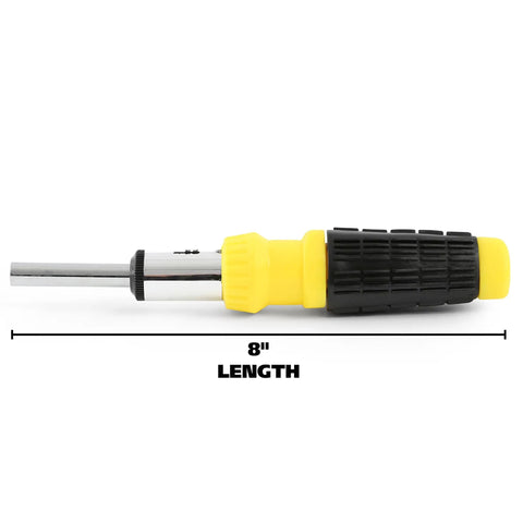The Ultimate 34 Piece Ratcheting Screwdriver Set With Magnetic Multi Bits, Sae Metric Sockets, Phillips Slotted Torx Hex Heads for All Your Home Repair And Electronics Fixes! 8-inch ratcheting handle