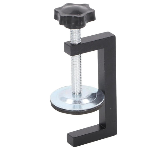 Heavy Duty 4 Piece Woodworking C Clamps Offer Killer Grip And Smooth Turn Adjustment For Straight Up Diy Projects Plus Workshop Job Site Tasks That Demand Reliable Wood Fixing Power Without Any Sweat Or Setup Hassles At All, showcasing a steel C clamp with a threaded screw and black knob.