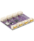 USB 8 Port Expansion Hub For Automation And Tech Setups Hot Swappable Plug And Play With 6 Mbps Speed Multi Device Connectivity Durable Polystyrene Casing Ideal For Complex Engineering Projects And Tech Labs; purple PCB with 8 ports
