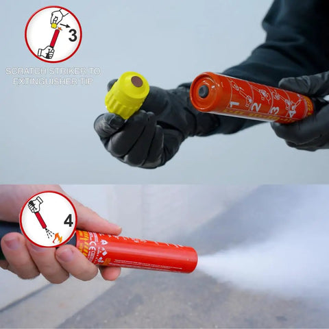 Game Changer Fire Safety Stick With Extended Discharge Portable Lightweight Emergency Kit That Stows In Cars Or Shelves No Sweat Fast Reaction One Pack