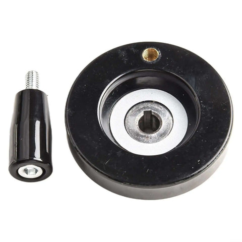63mm Hand Wheel With Eight Millimeter Bore And Rotating Swivel Handle For Milling Machines Lathe And Grinder Durable Plastic
