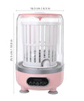Zero Drama Portable Usb Rechargeable Mini Underwear Washer Slick Compact 3L Personal Turbo Laundry Machine showing dimensions and design.